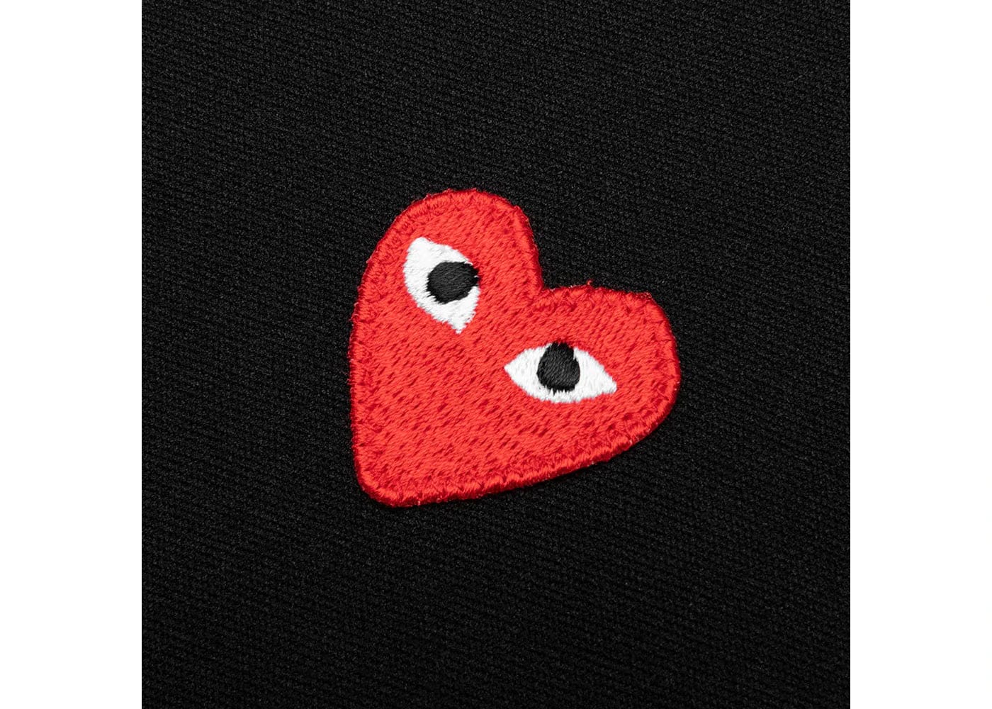 Comme Des Garcons Play Red Heart Hoodie Black