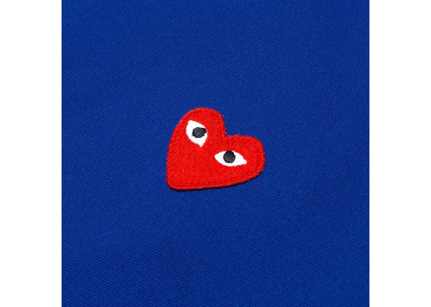 Comme Des Garcons Play Red Heart Zip Up Hoodie Navy