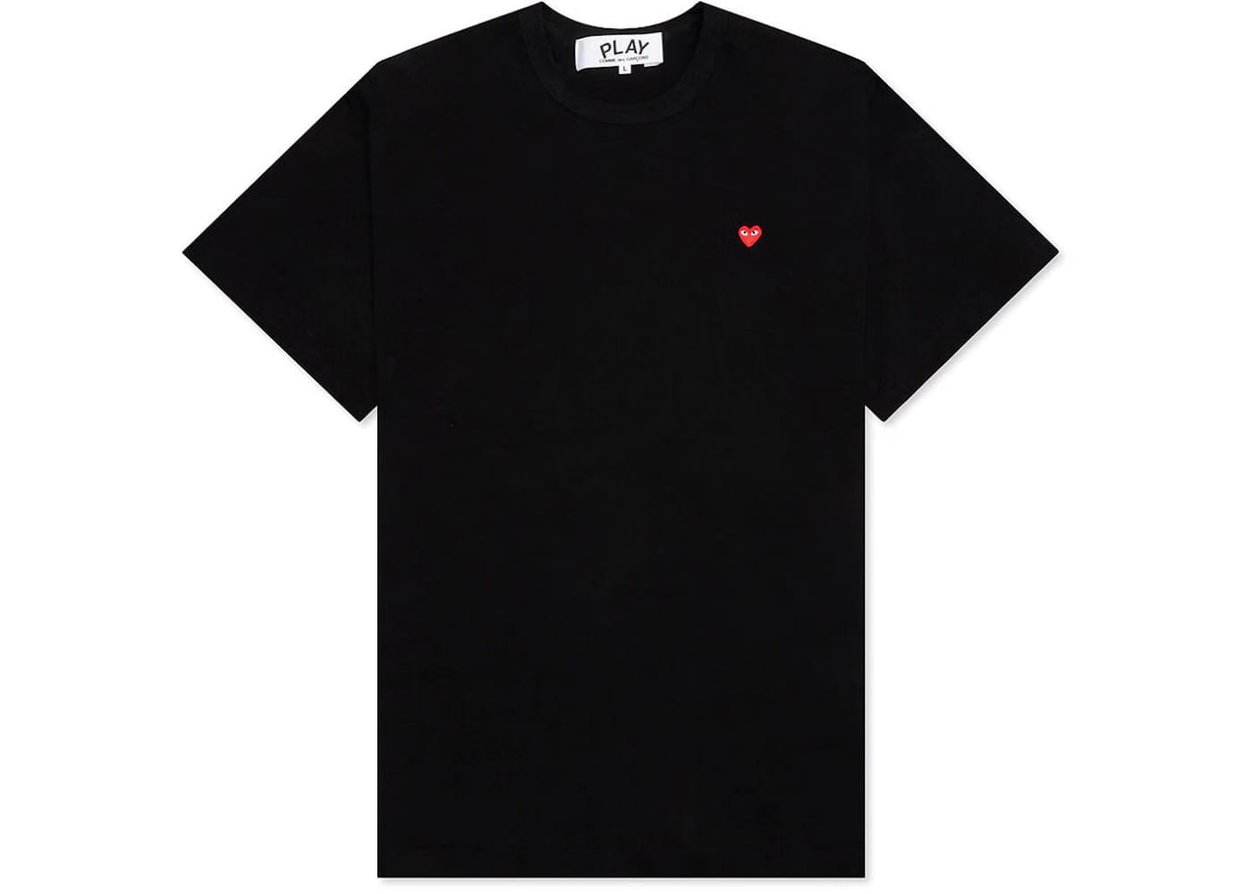 Comme Des Garcons Play Small Red Heart T-Shirt Black