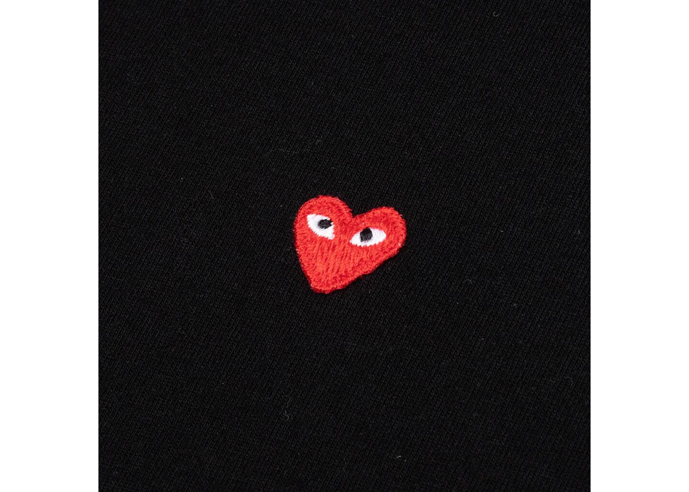 Comme Des Garcons Play Small Red Heart T-Shirt Black