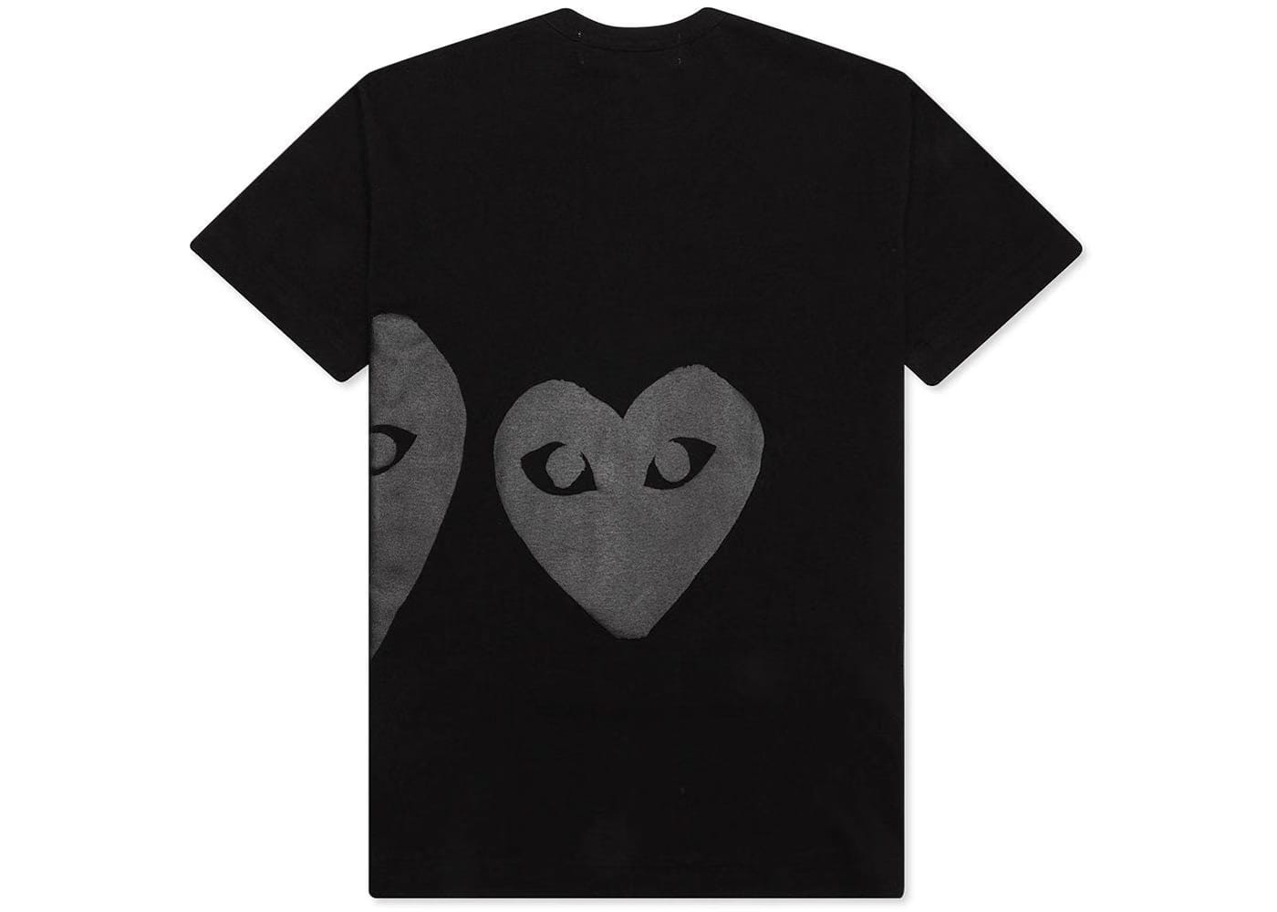 Comme Des Garcons Play Three Black Hearts T-Shirt Black