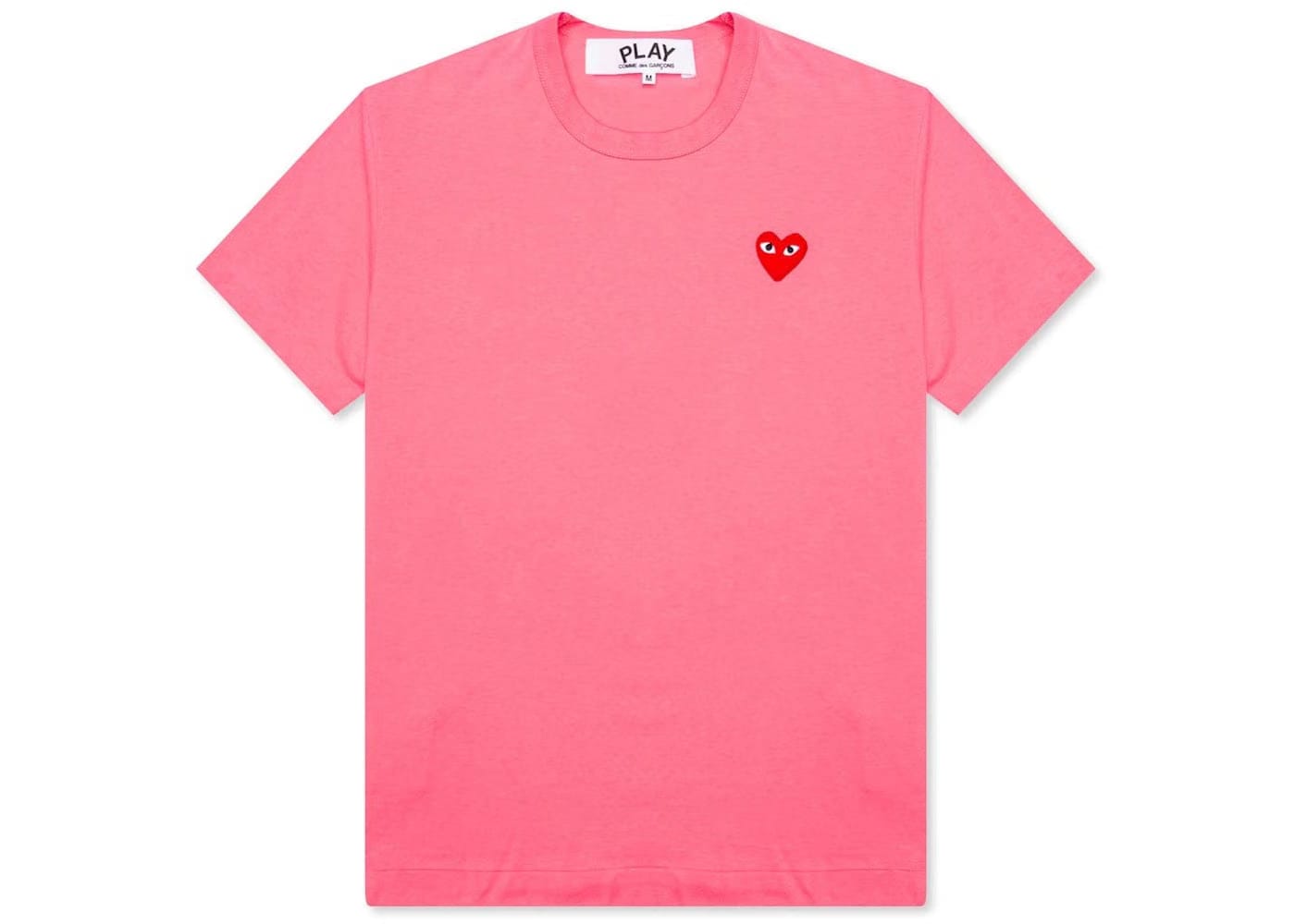 Comme Des Garcons Play Women'S Pastelle Red Emblem T-Shirt Pink
