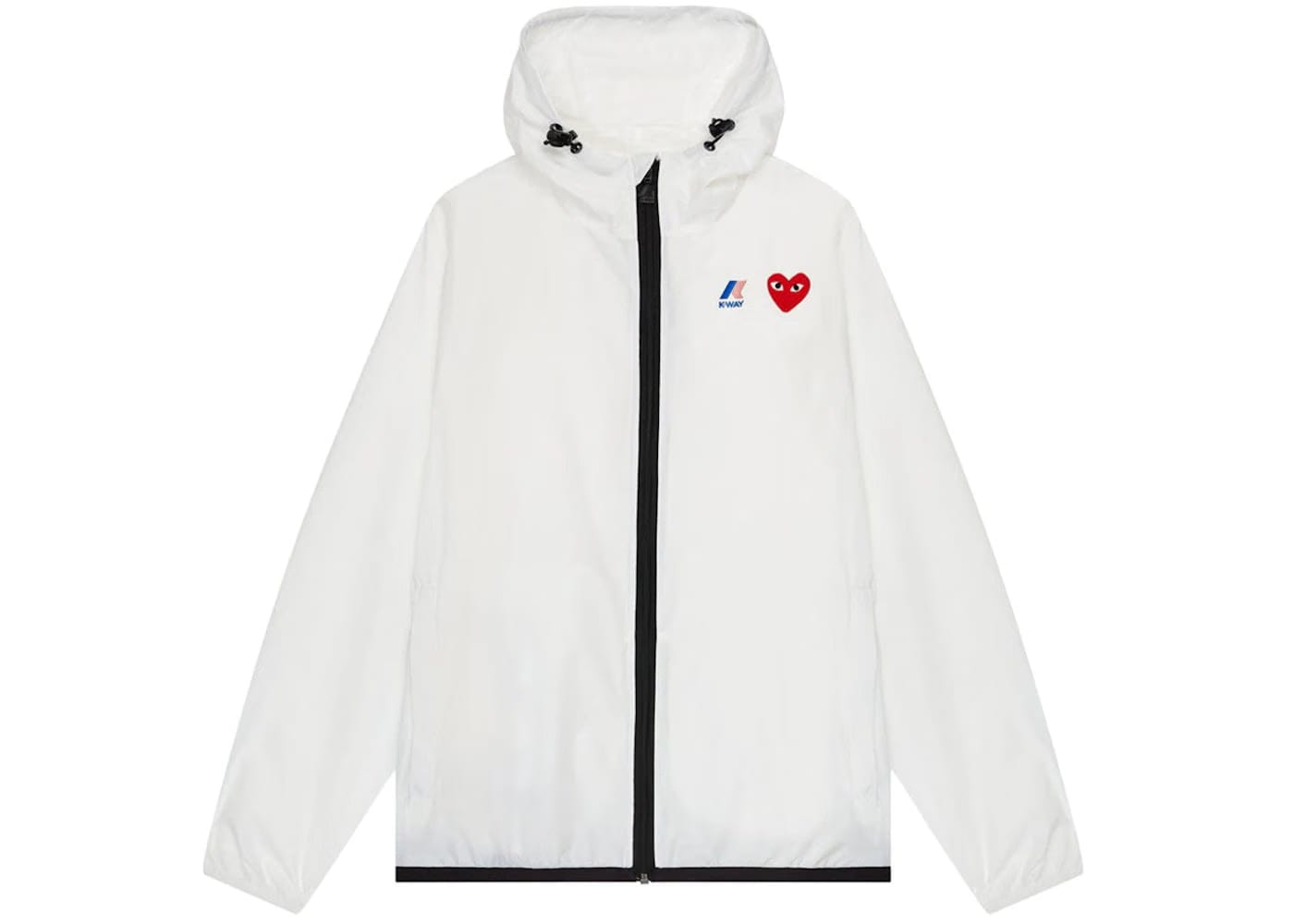 Comme Des Garcons Play x K-Way Claude Full-Zip Jacket White