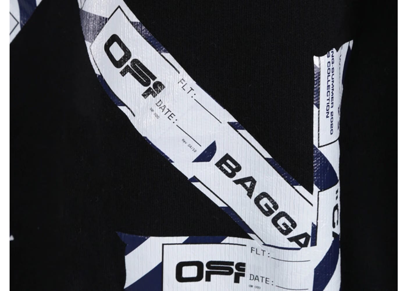 Off-White Airport Tape Zip Up Hoodie Black