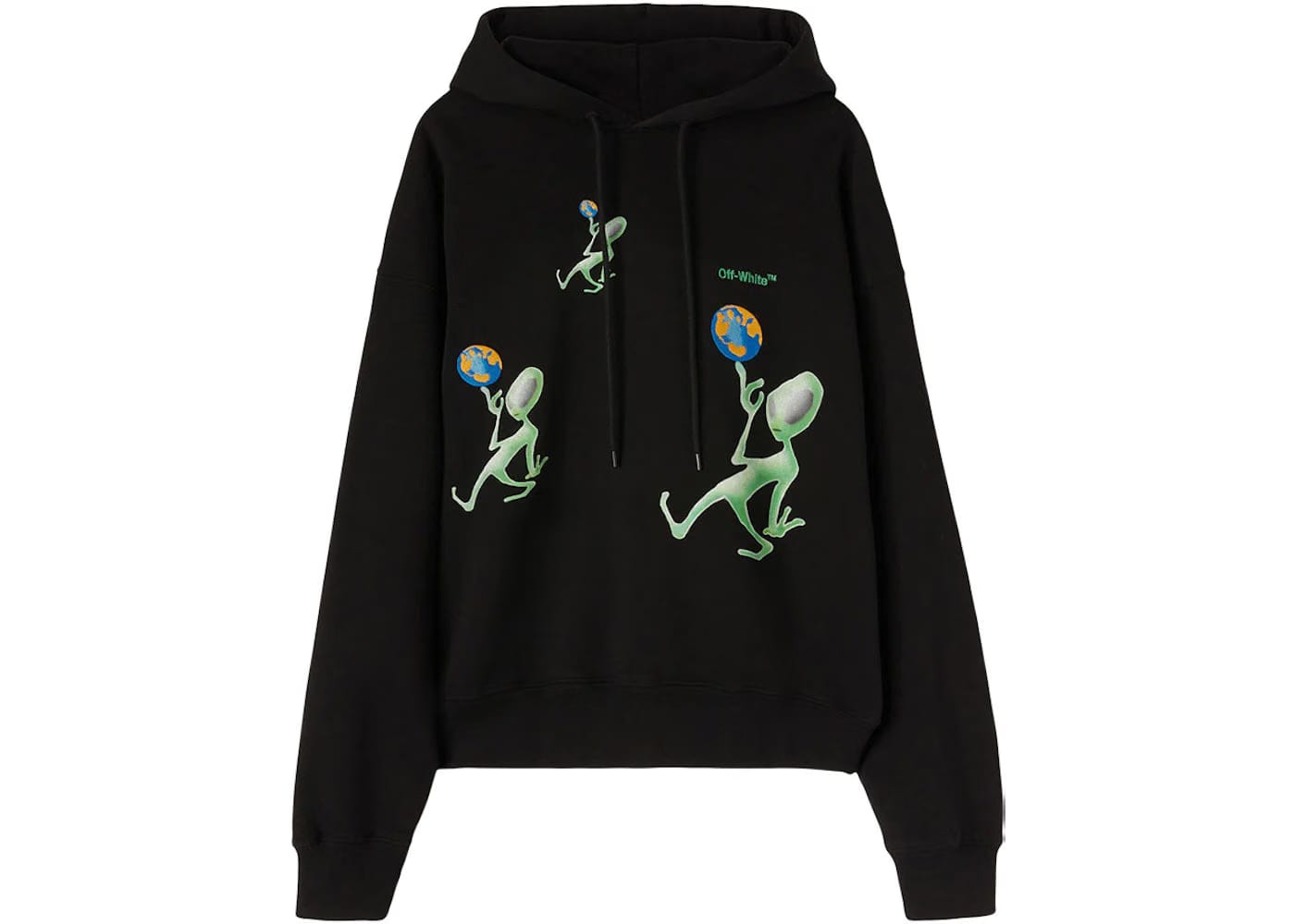 Off-White Alien Arrow Skate Hoodie Black/Green