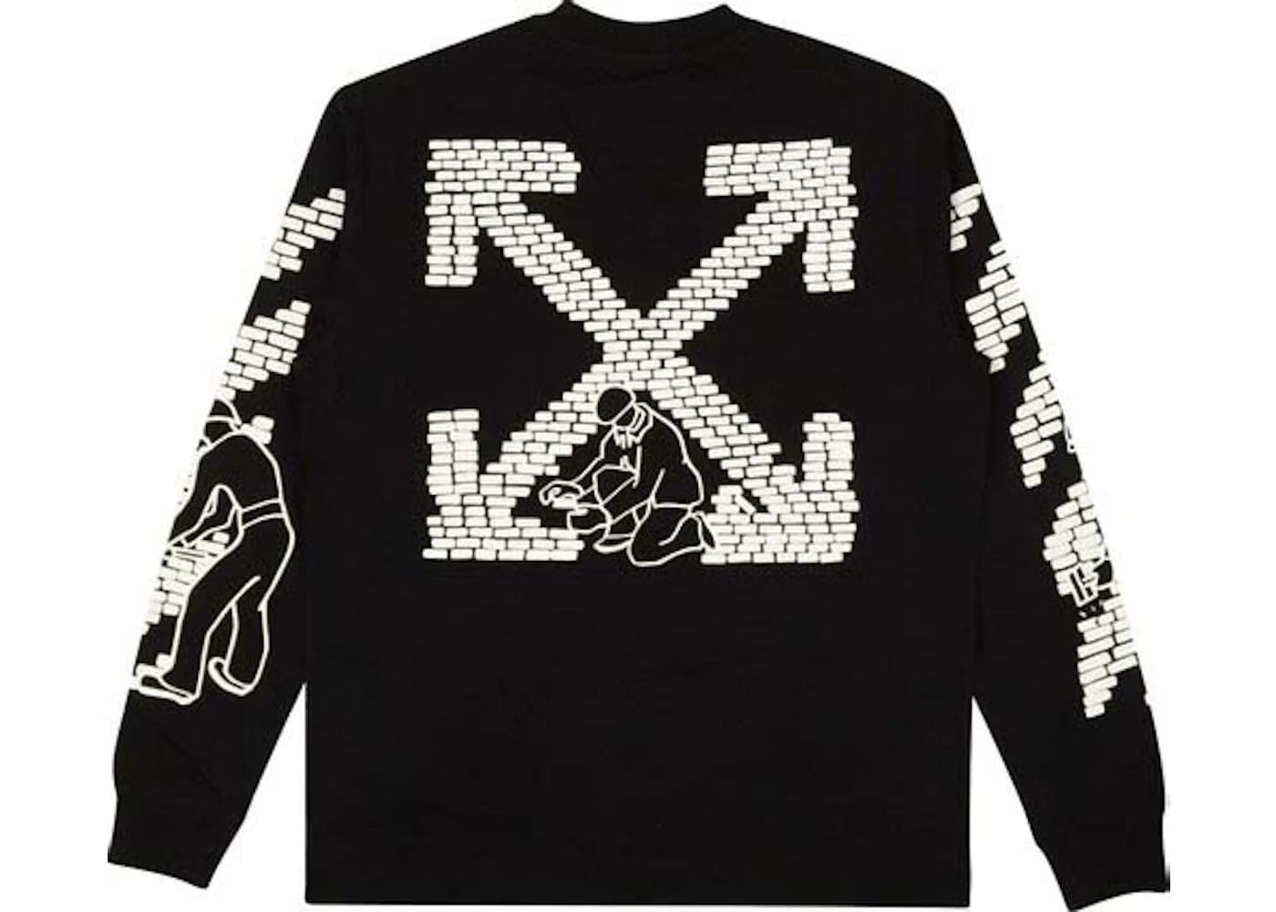 Off-White Bricks Skate Long-Sleeve T-Shirt Black/White