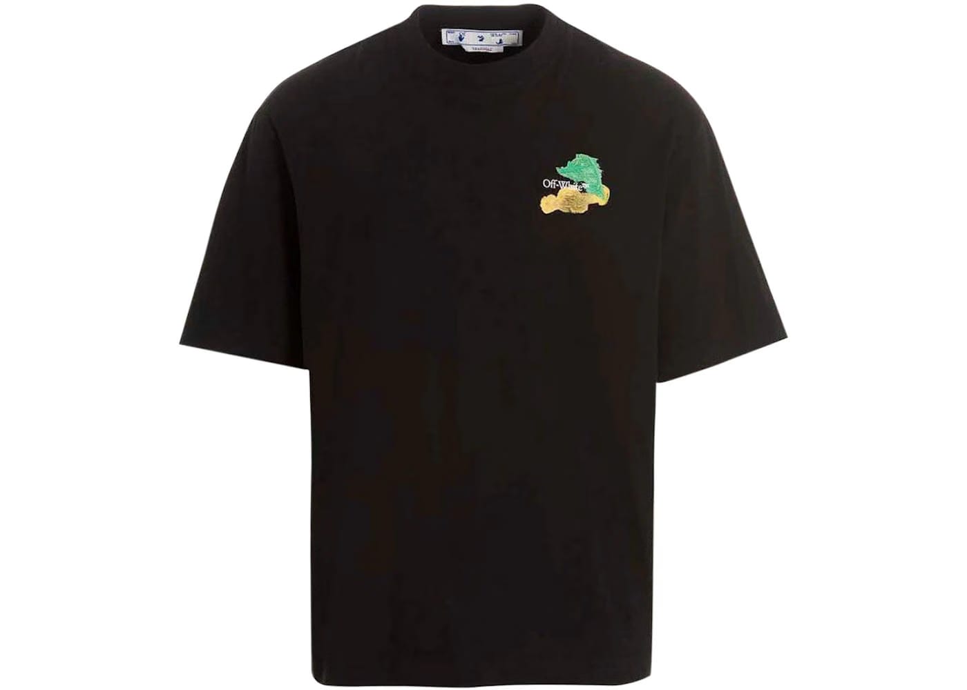 Off-White Brush Arrow Over Skate Shorts-Sleeve T-Shirt White/Multicolor