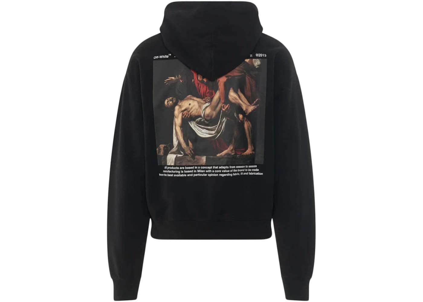 Off-White Caravaggio Deposition Print Oversized Hoodie Black/Multi