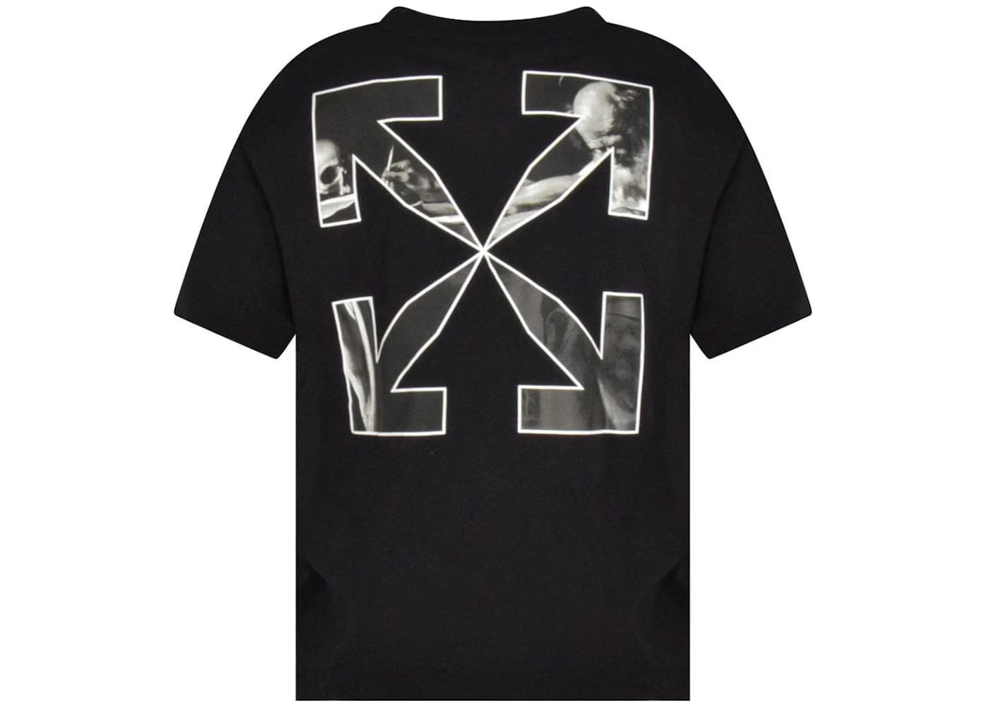 Off-White Caravaggio Arrow Shorts-Sleeve Over Skate T-Shirt Black/White