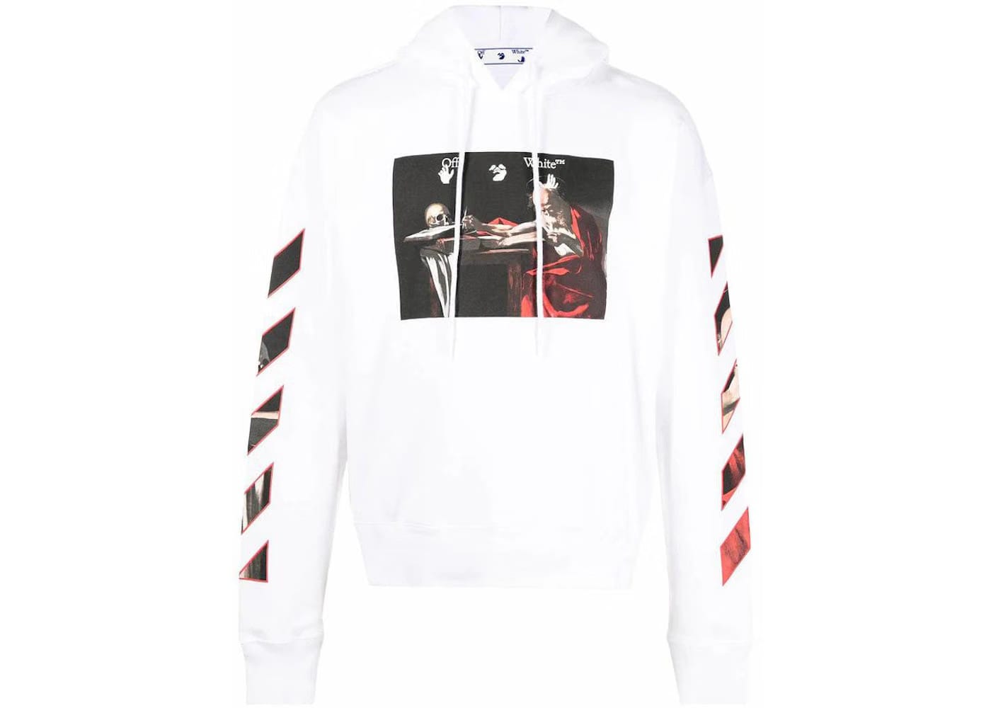 Off-White Caravaggio Print Hoodie White/Black