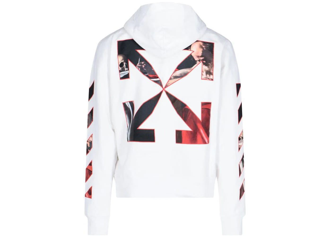 Off-White Caravaggio Print Hoodie White/Black