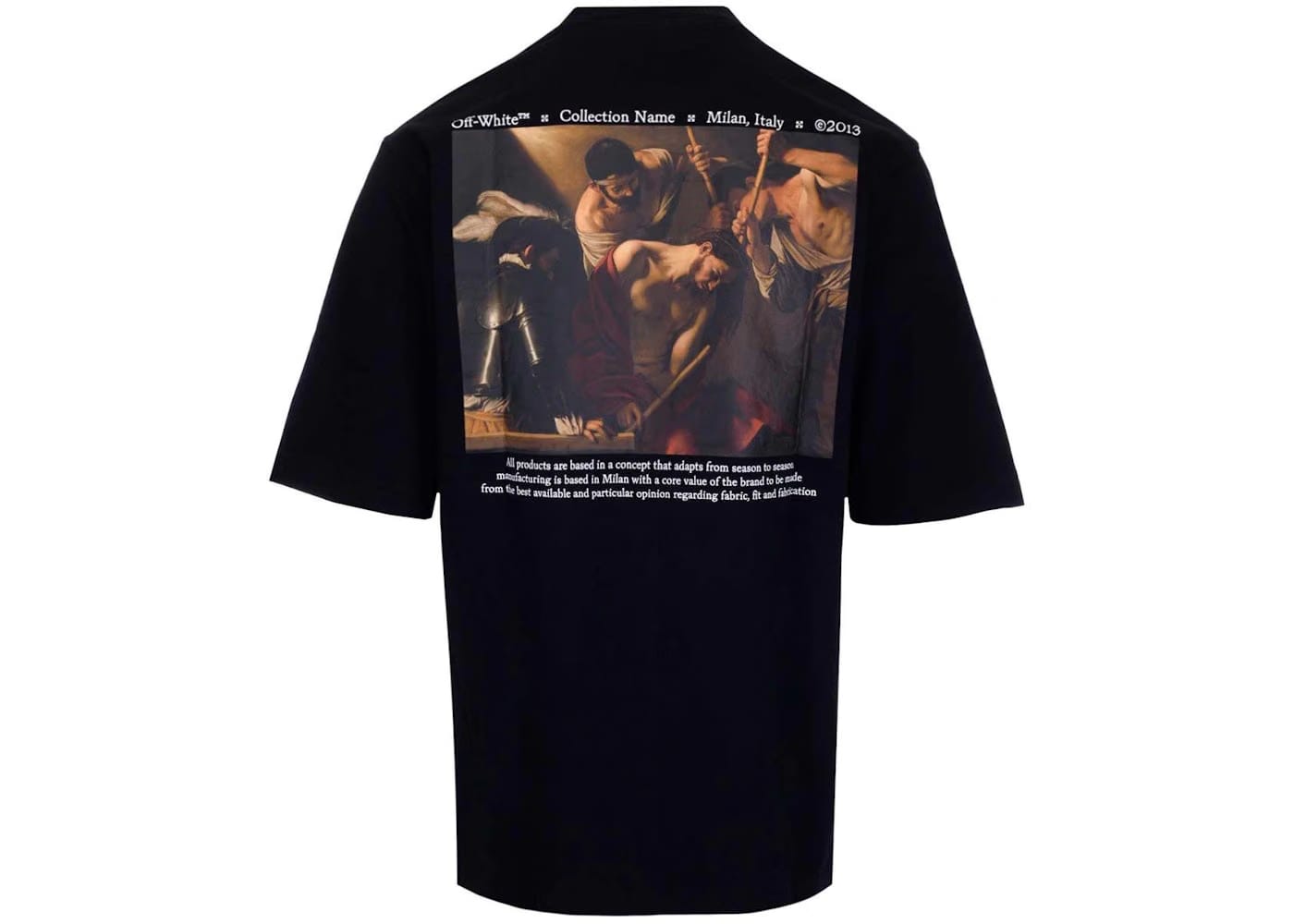 Off-White Caravaggio Crowning Skate T-Shirt Black/White