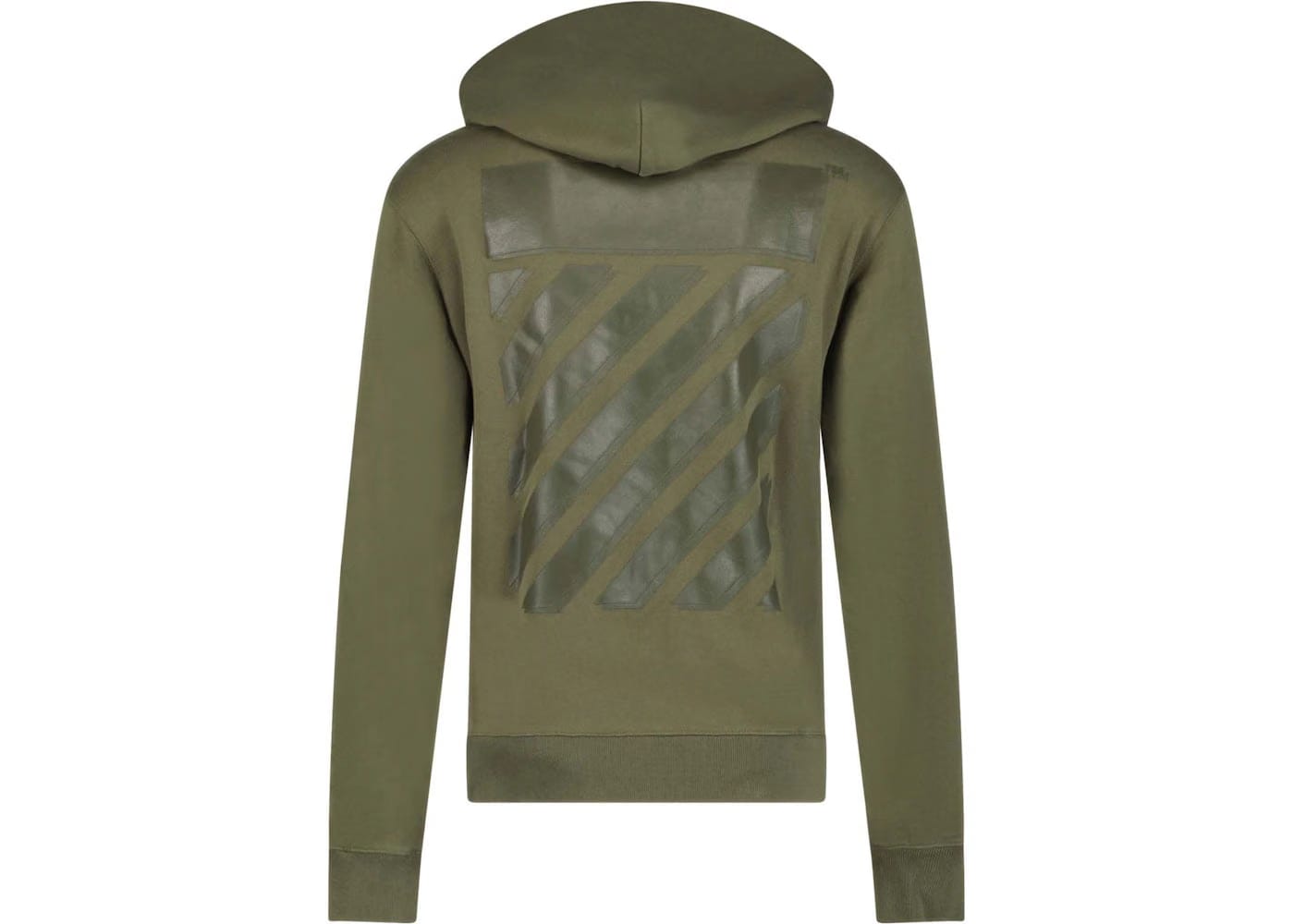 Off-White Diag Tab Hoodie Army Green