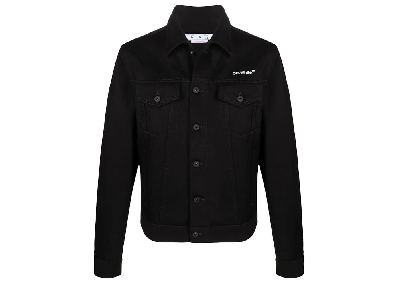 Off-White Diag Tab Slim Denim Jacket Black