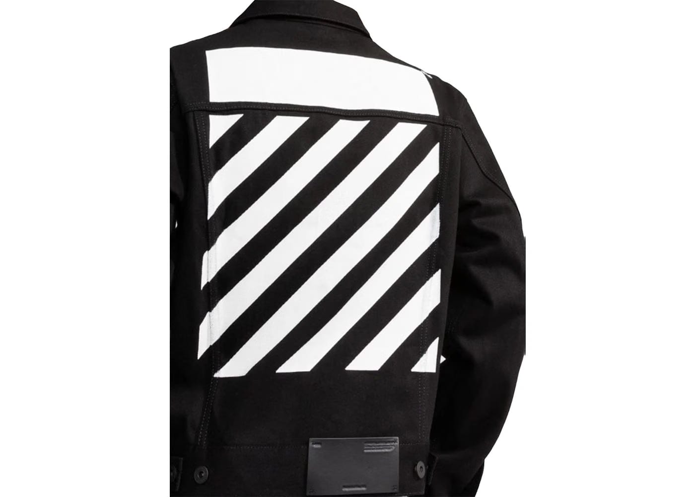 Off-White Diag Tab Slim Denim Jacket Black