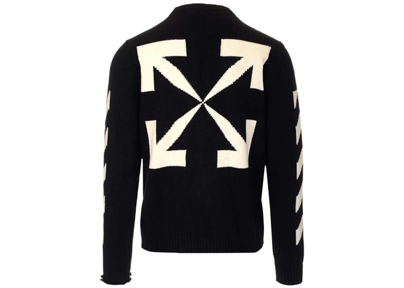 Off-White Diagonal Crewneck Knit Black/White