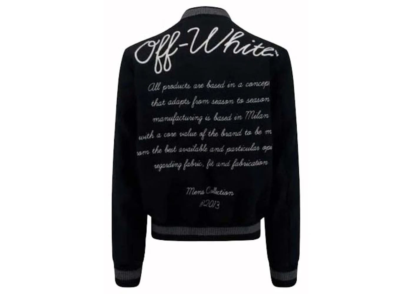 Off-White Varsity Bomber Jacket Black/White