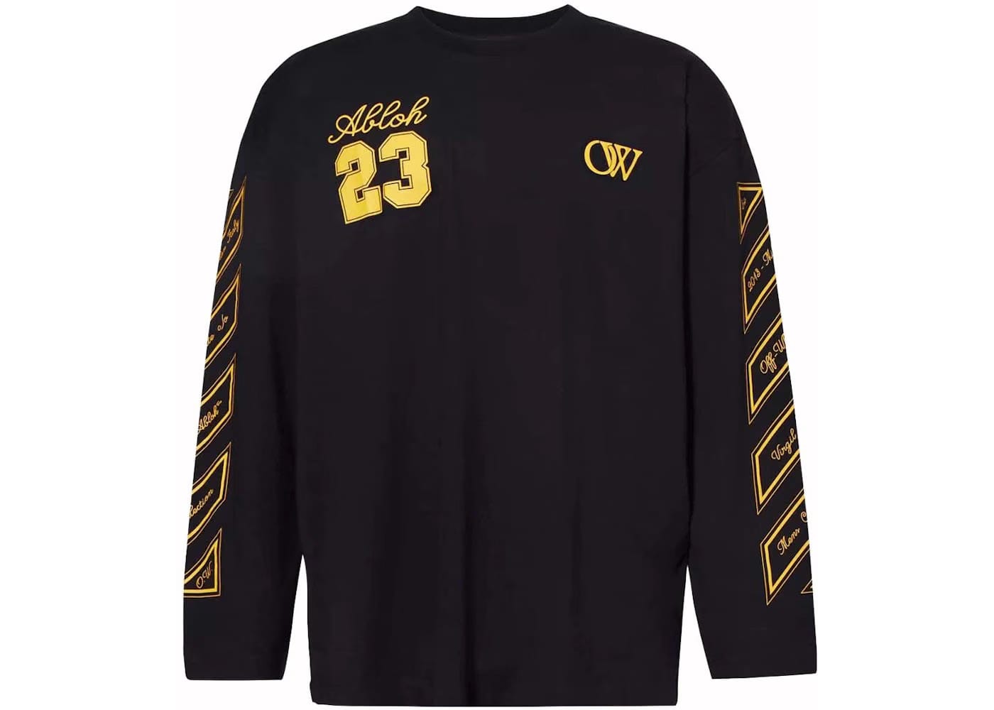 Off-White Ow 23 Wide L/S T-Shirt Black/Gold Fusion