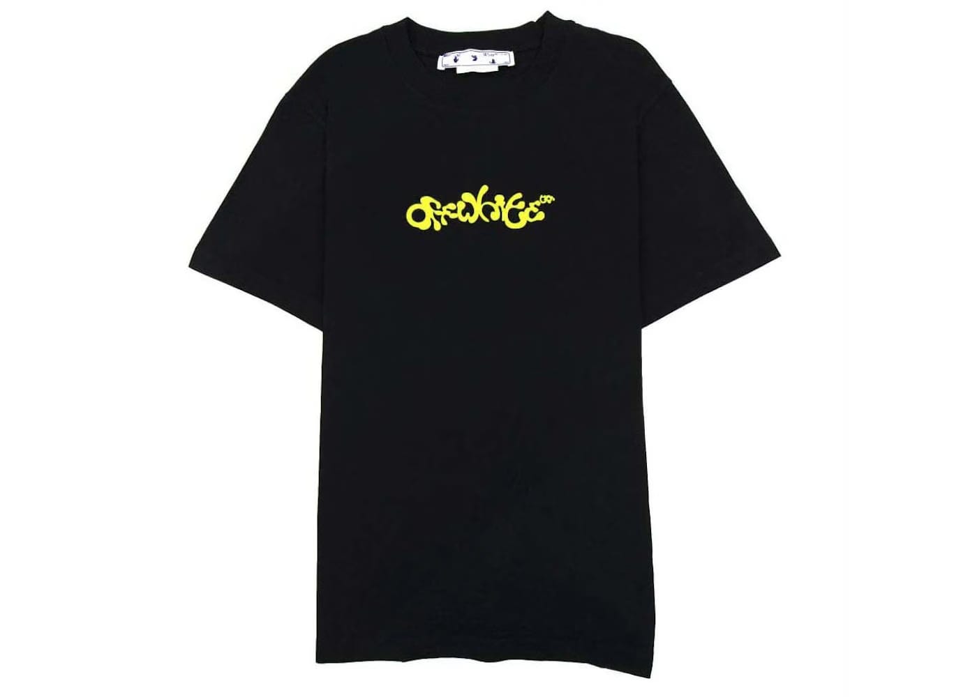 Off-White Opposite Arrow Slim Shorts-Sleeve T-Shirt Black/Lime