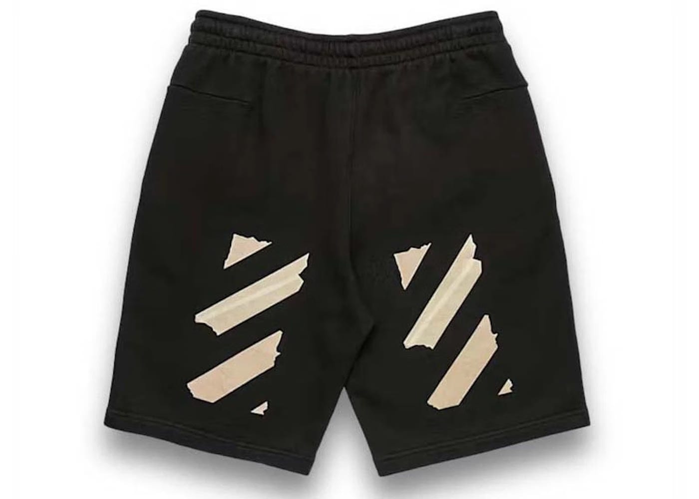 Off-White Tape Sweatshorts Black/Beige