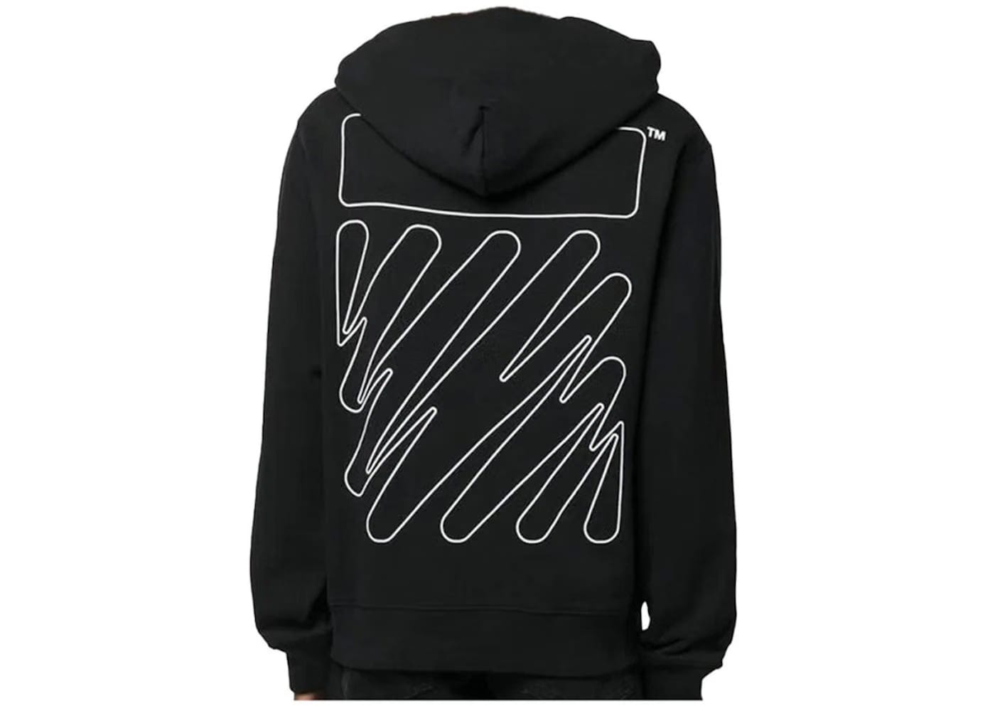 Off-White Wave Outl Diagonal Slim Hoodie Black/White