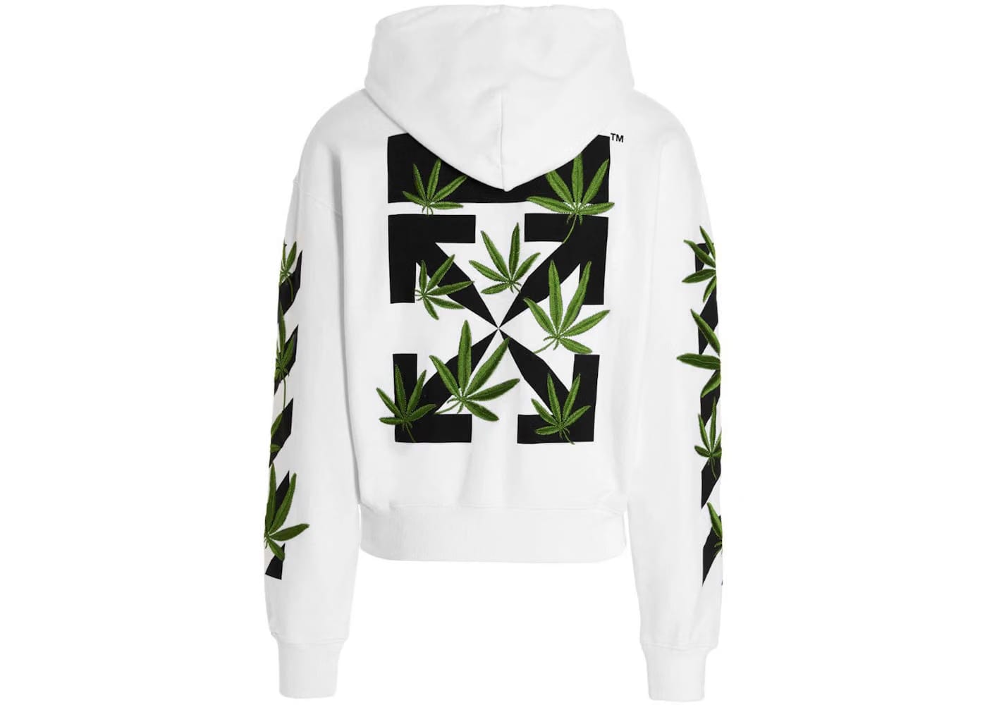 Off-White Weed Arrows Over Hoodie White/Green