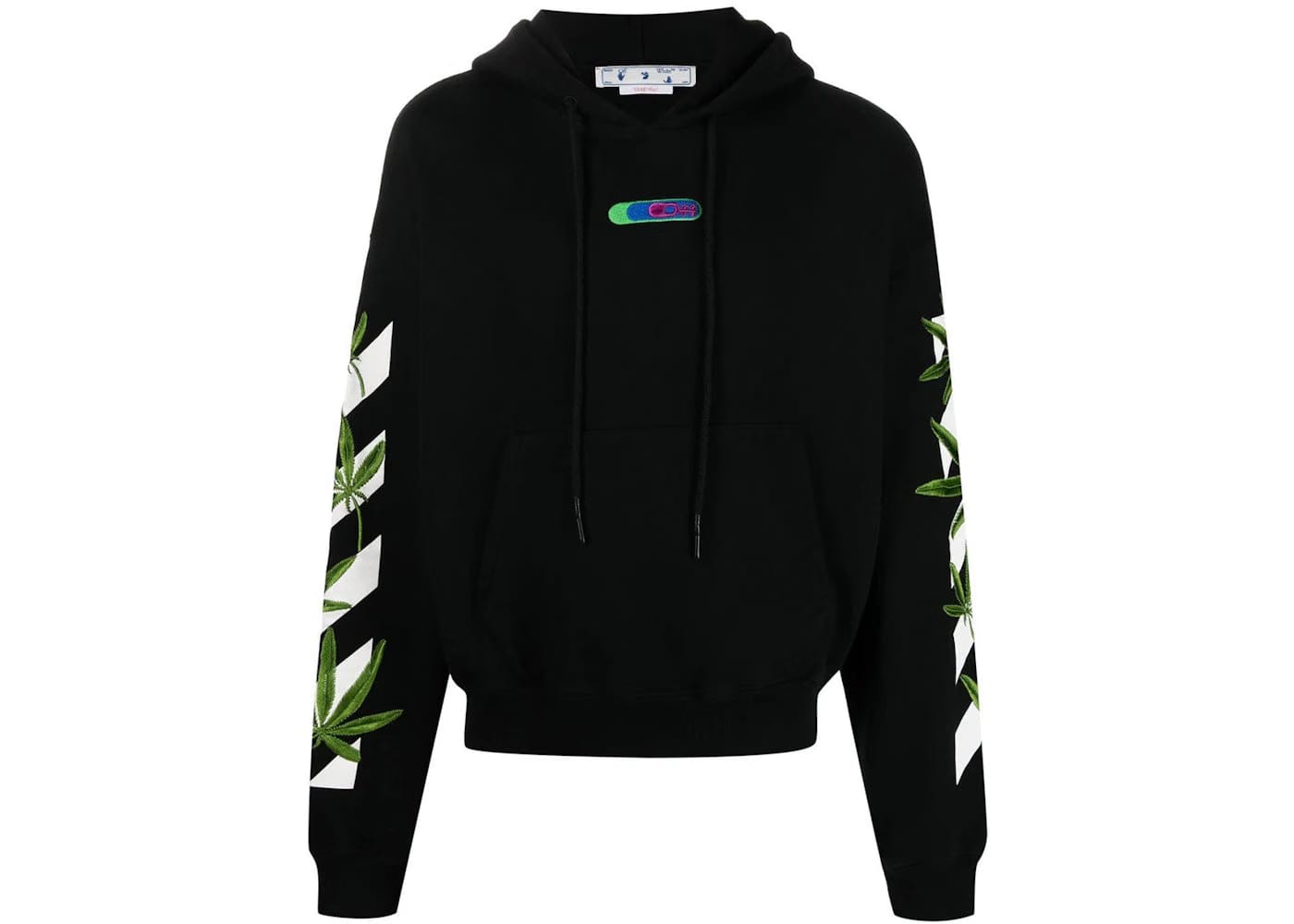 Off-White Weed Arrows Over Hoodie Black/Green