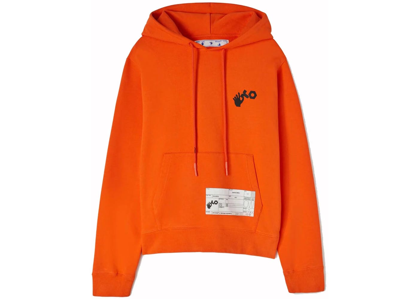 Off-White x Teenage Engineering Logo Patch Hoodie Orange/White