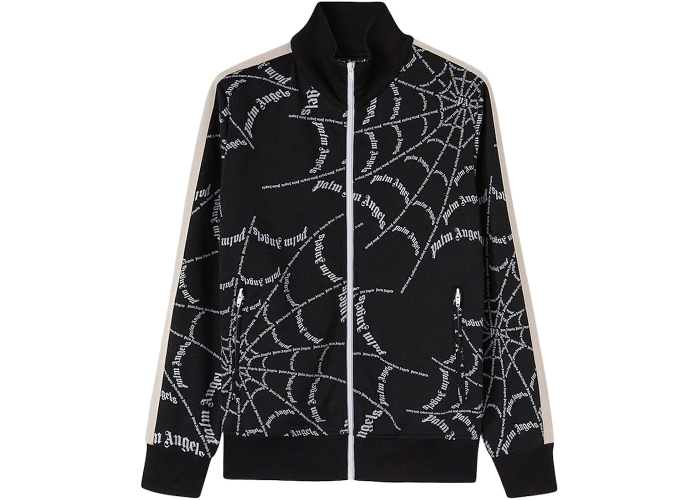 Palm Angels Spider Web Classic Track Jacket Black/White