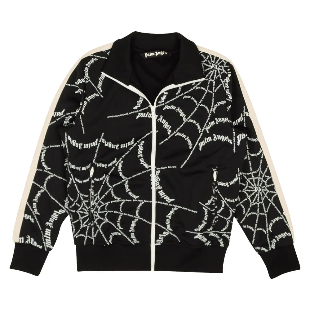 Palm Angels Spider Web Classic Track Jacket Black/White