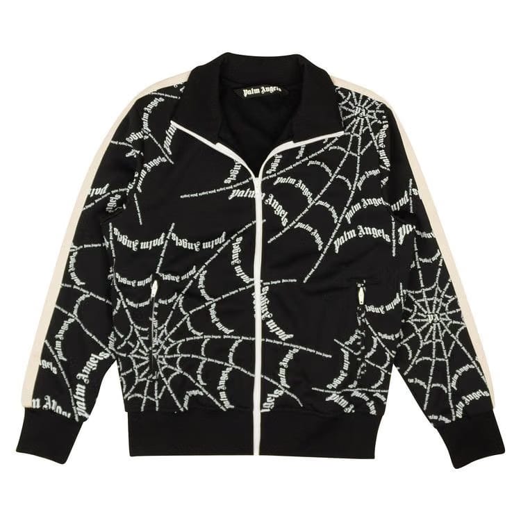 Palm Angels Spider Web Classic Track Jacket Black/White