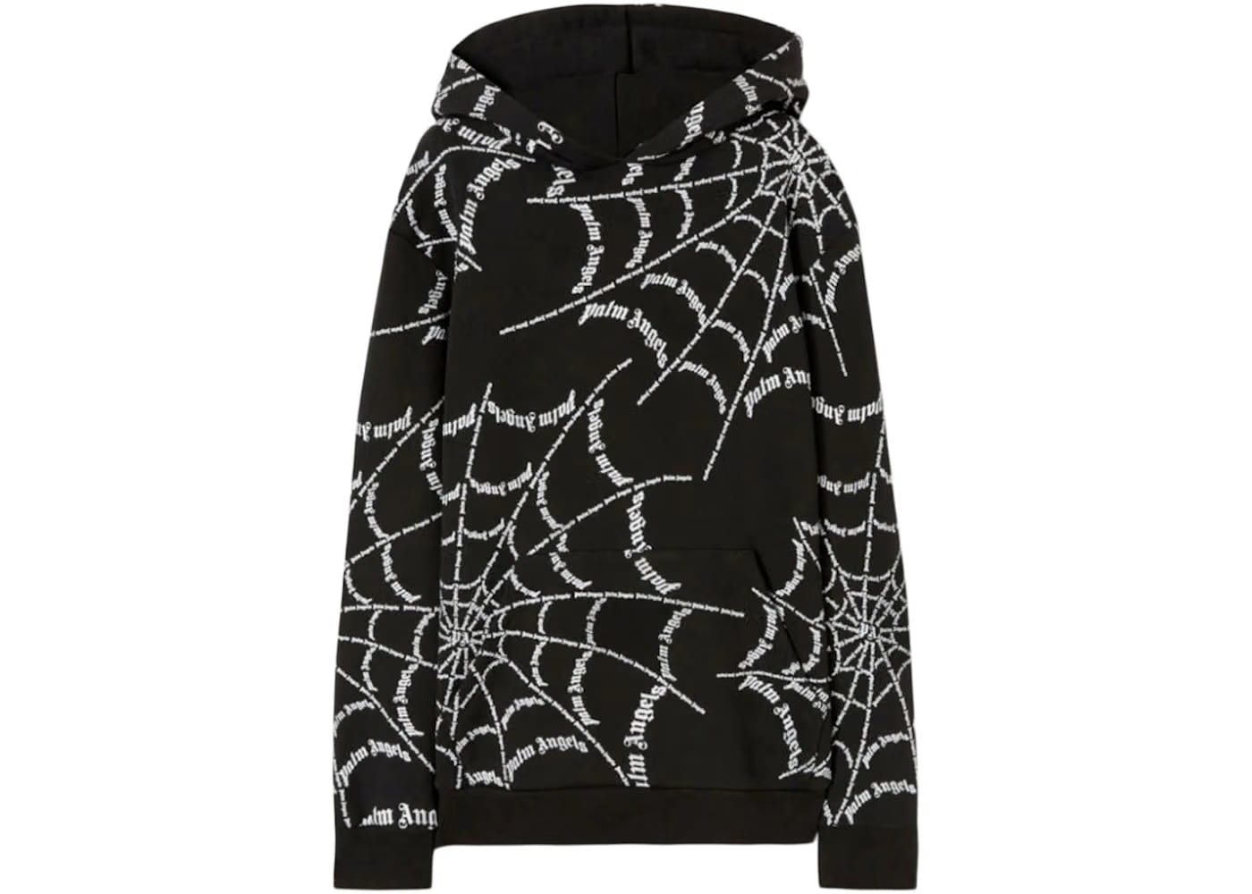 Palm Angels Spider Web Hoodie Black/Off White