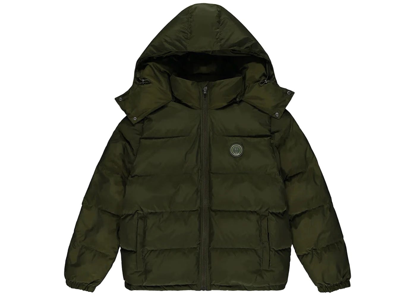 Trapstar Irongate Detachable Hooded Puffer Jacket Olive