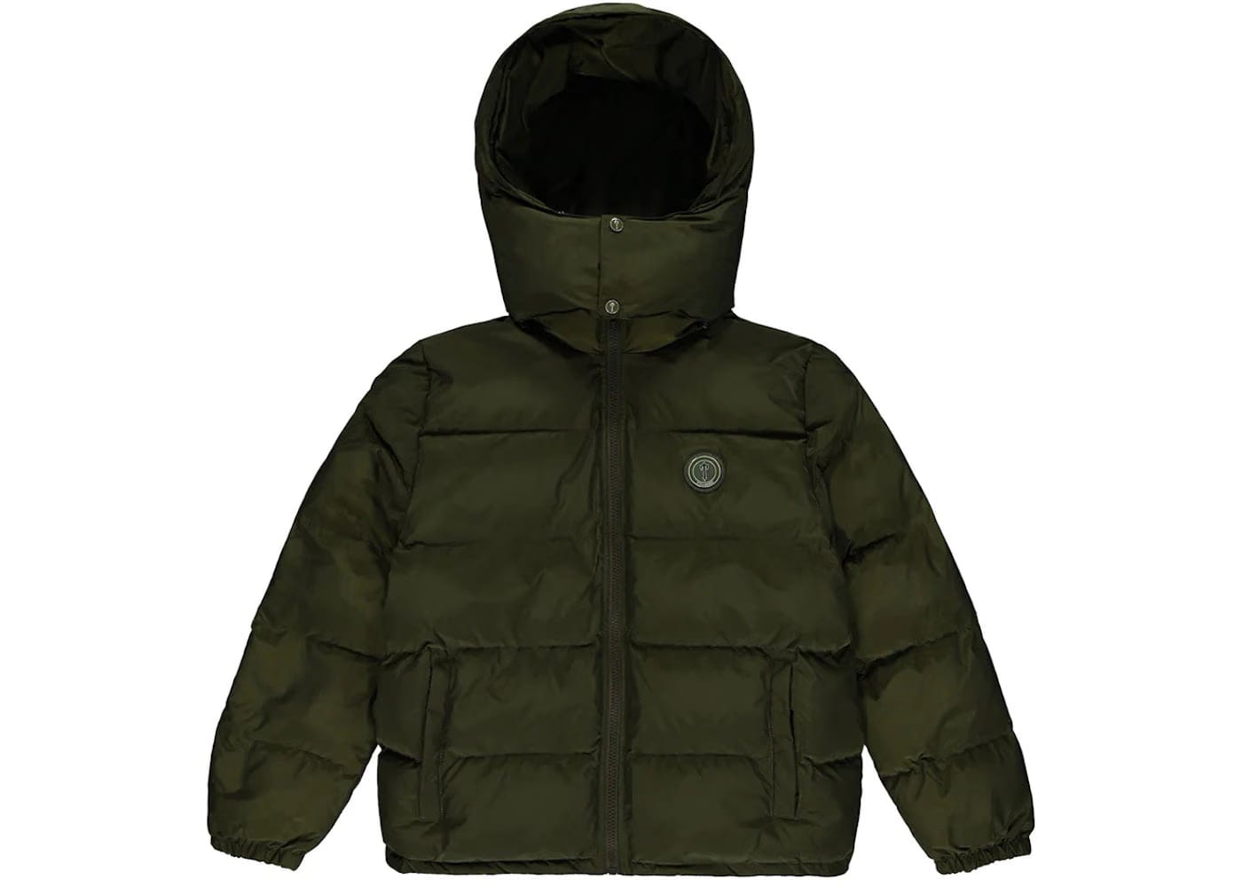 Trapstar Irongate Detachable Hooded Puffer Jacket Olive