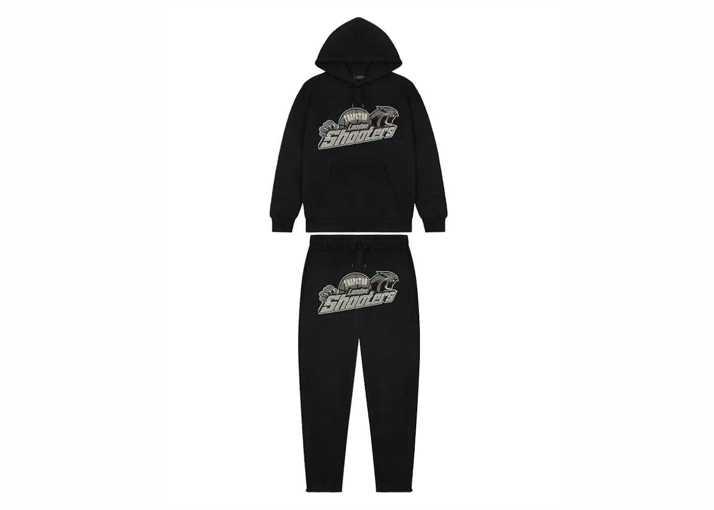 Trapstar Shooters Hoodie Tracksuit Black/Teal