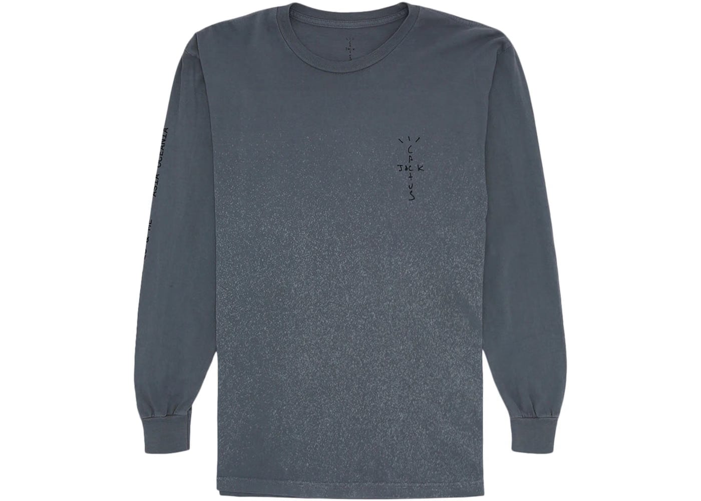 Travis Scott Back Bling L/S T-Shirt Washed Grey