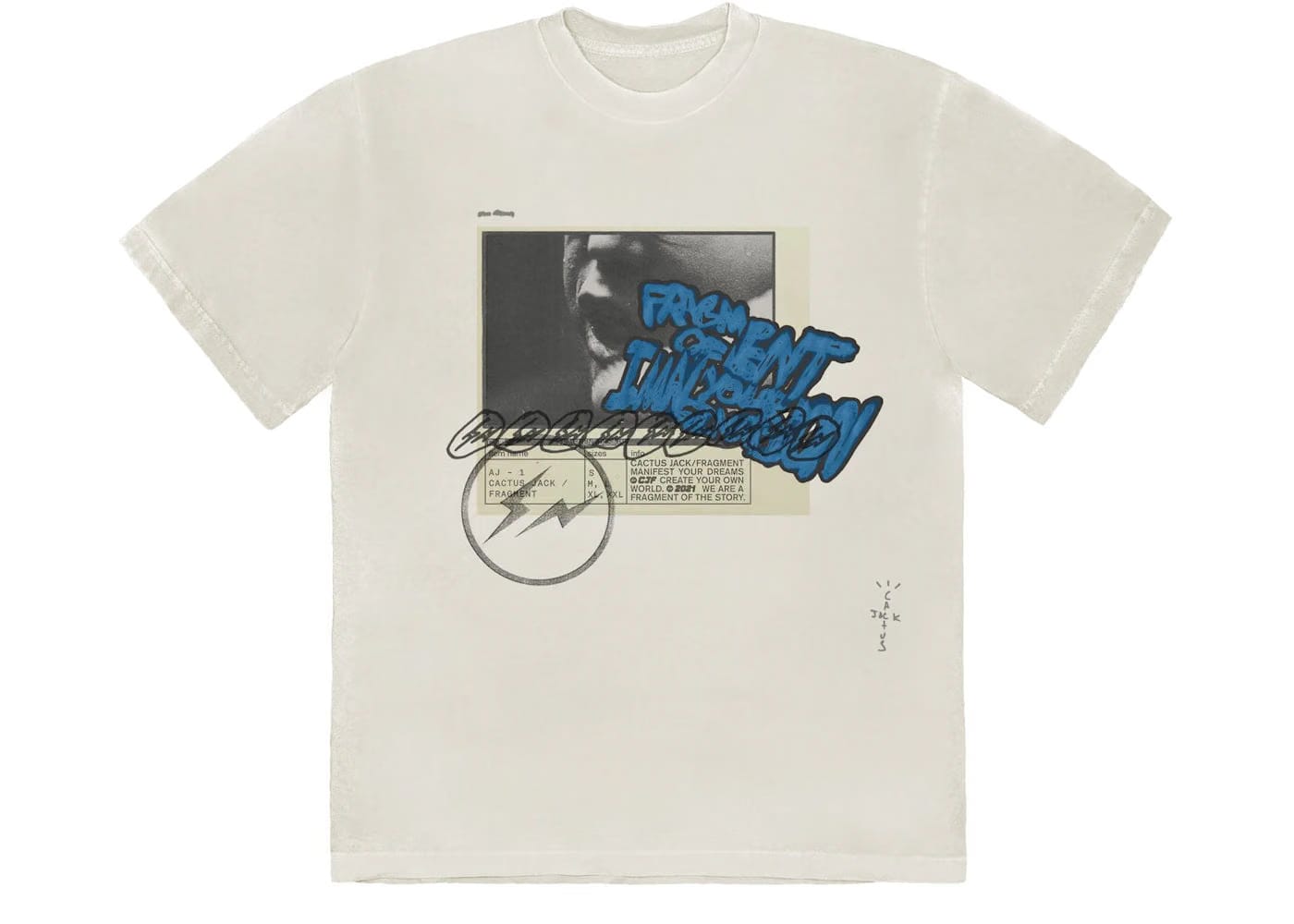 Travis Scott Cactus Jack For Fragment Manifest T-Shirt White