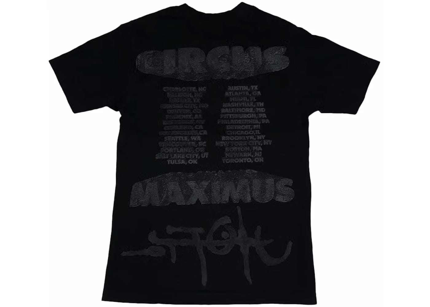 Travis Scott Utopia Circus Maximus 2023 Tour Ii T-Shirt Black