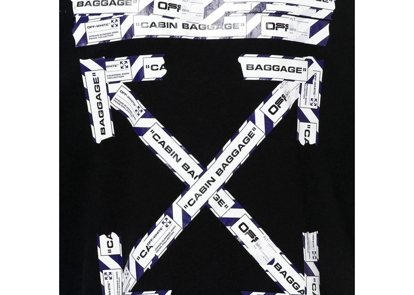 Off-White Airport Tape Arrows Diag Over Hoodie Black/Multicolor