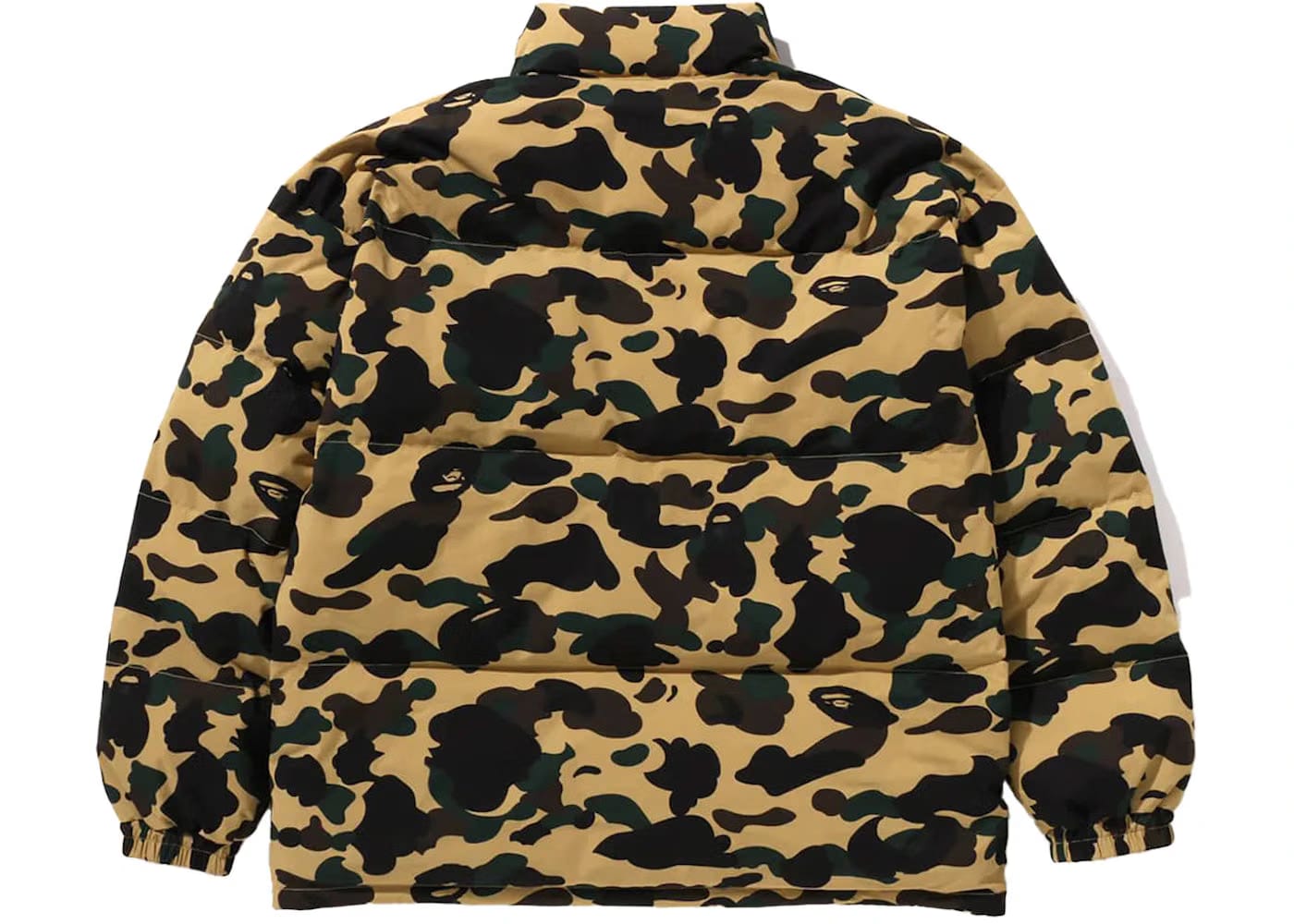 Bape 1St Camo Reversible Down Jacket Yellow
