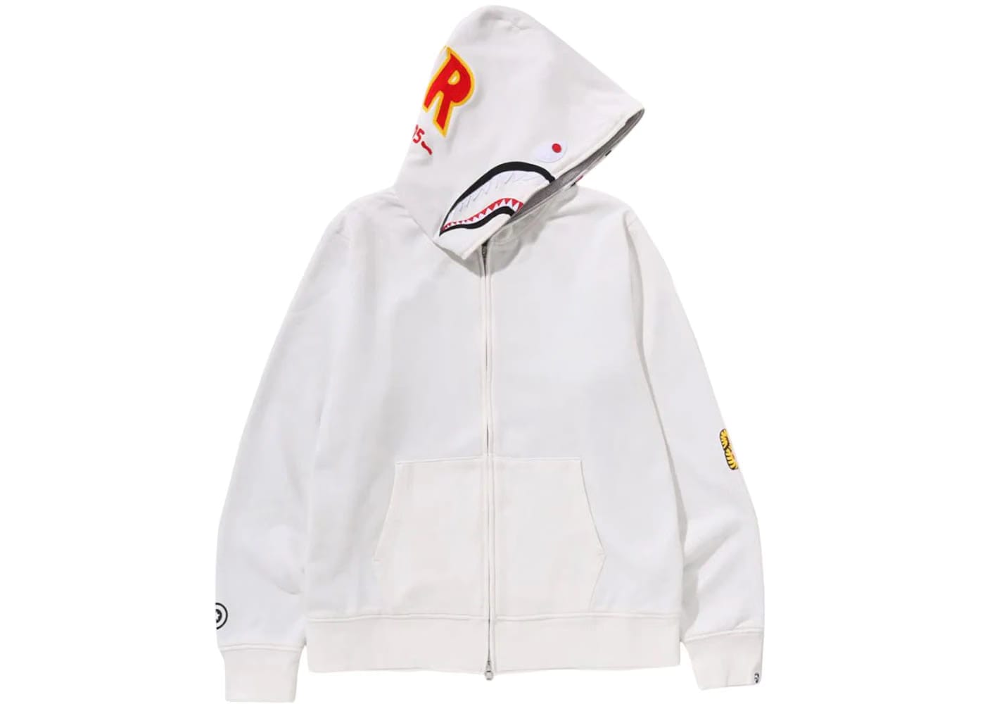 Bape 2Nd Shark Full Zip Hoodie White