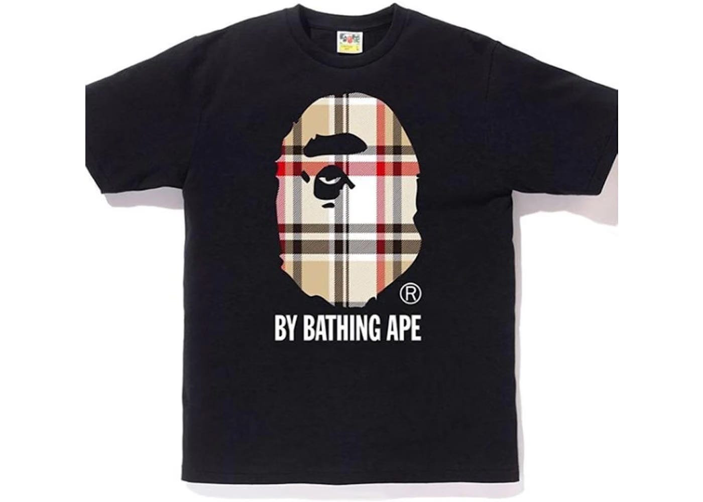 Bape A Bathing Ape Check By Bathing T-Shirt Black/Beige