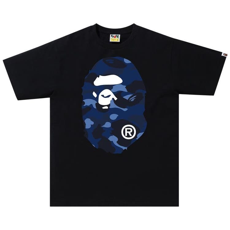 Bape Color Camo Big Ape Head T-Shirt Black/Navy