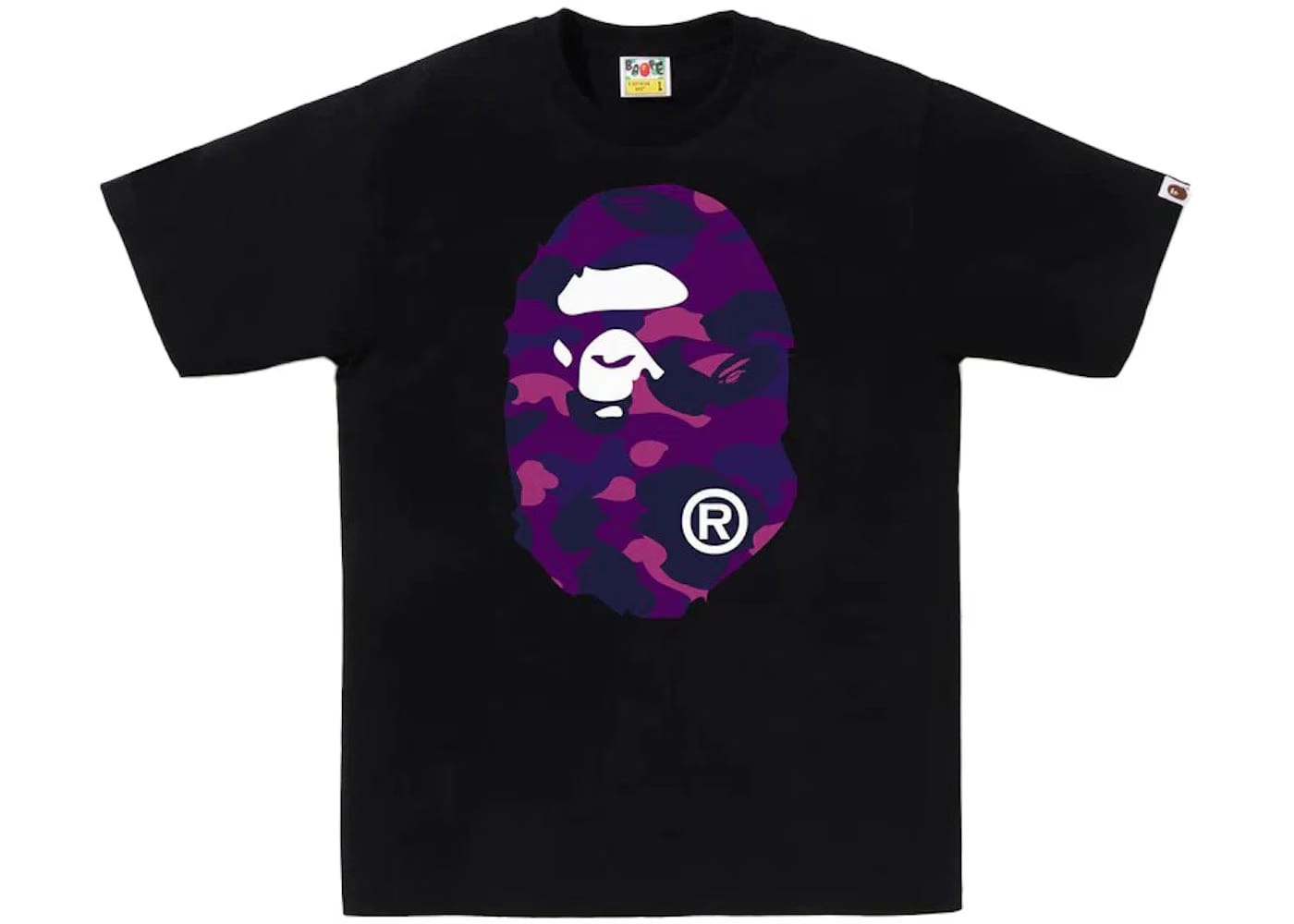 Bape Color Camo Big Ape Head T-Shirt Black/Purple