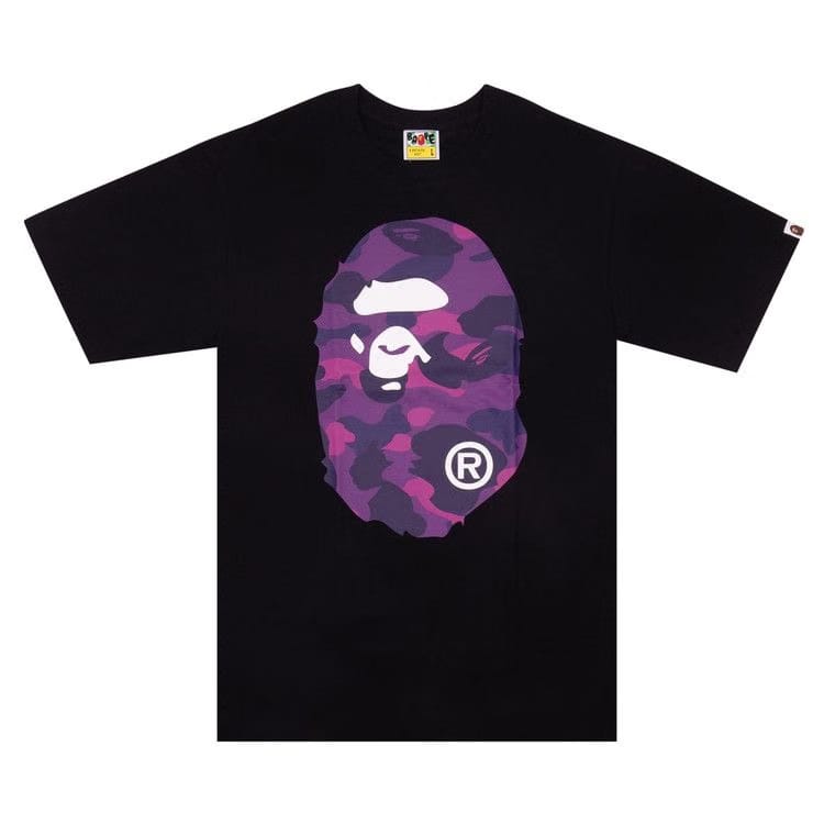 Bape Color Camo Big Ape Head T-Shirt Black/Purple