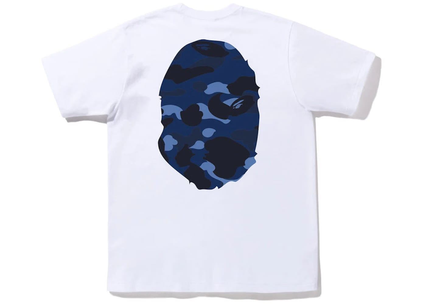 Bape Color Camo Big Ape Head T-Shirt White Blue