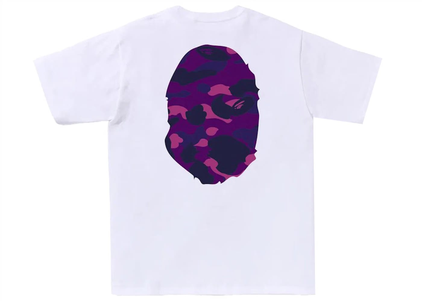 Bape Color Camo Big Ape Head T-Shirt White/Purple