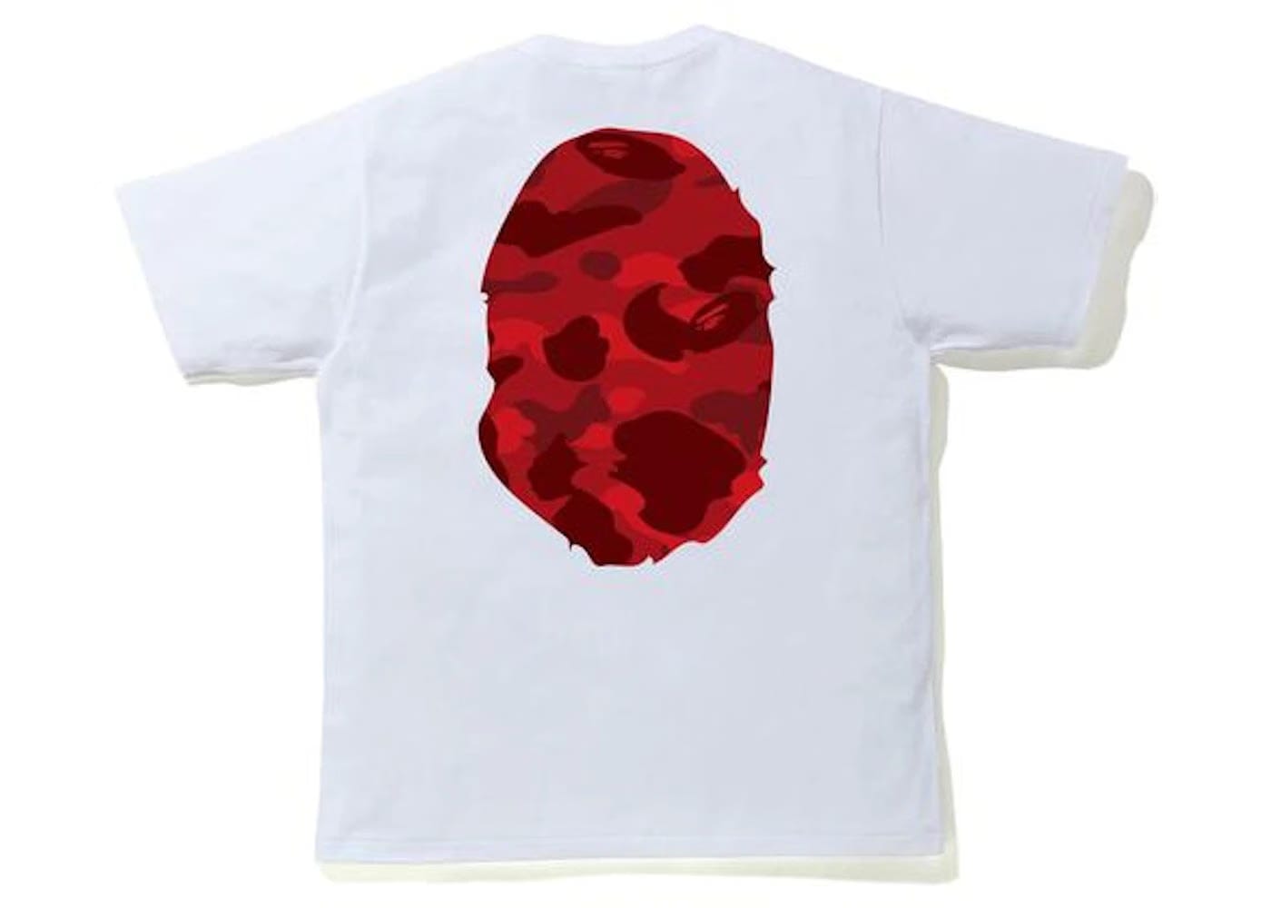 Bape Color Camo Big Ape Head T-Shirt White/Red