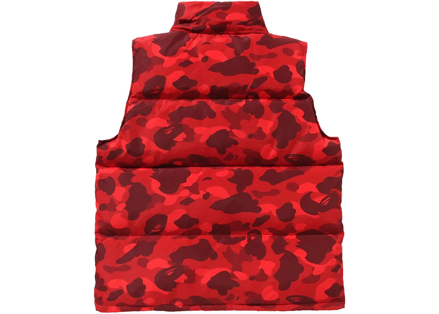 Bape Color Camo Down Vest Red