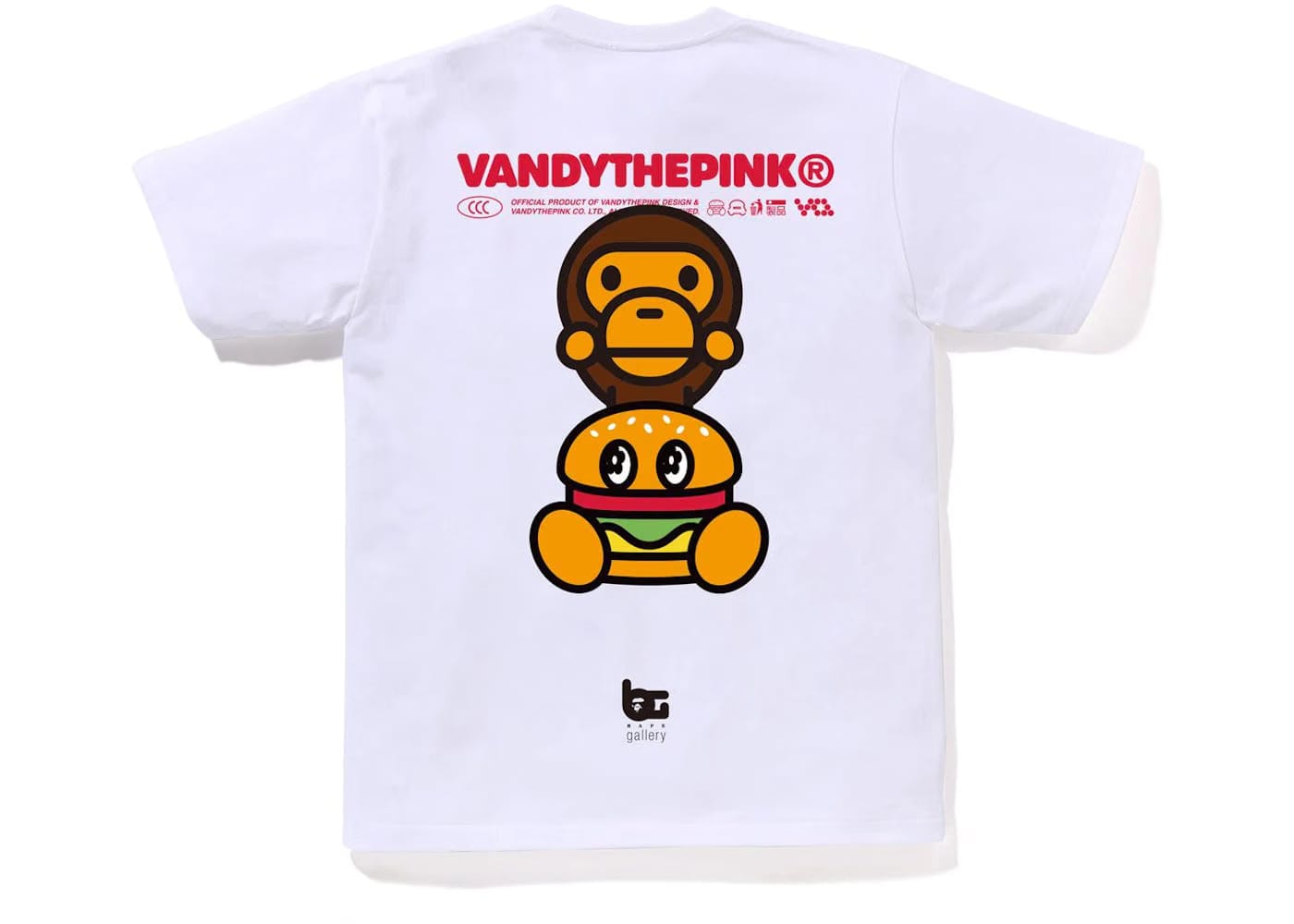 Bape Gallery x Vandy The Pink Baby Milo T-Shirt White
